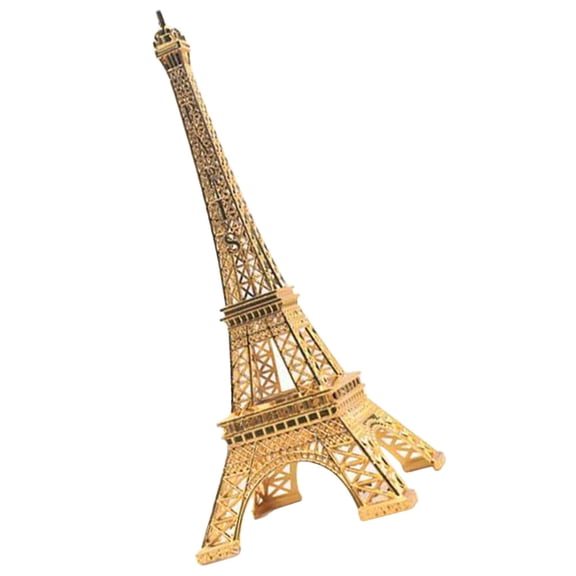 OUNONA Unique Golden Eiffel Tower Model Metal Craft for Stylish Desktop and Home Adornment