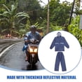 thumbnail image 1 of OUNONA Unisex Reflective Motorcycle Rain Gear with Hooded Raincoat and Pants for Outdoor Riding, 1 of 8
