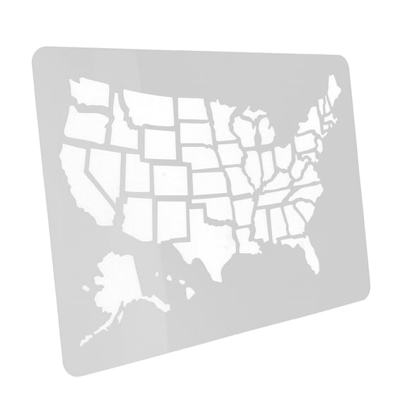 OUNONA Wall Paint Stencil for Drawing with Beige Plastic Map Template Large Designs for Home Office Shop Decor