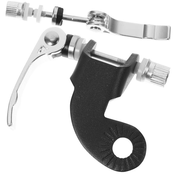 OUNONA Universal Bike Trailer Coupler Steel Linker Hitch Adapter Mount with Quick Release Rods for Trailers Black