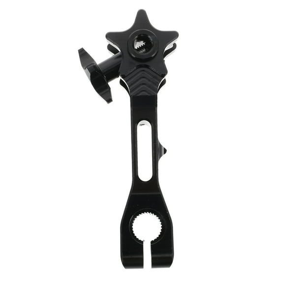 OUNONA Universal Black Aluminum Rear Brake Rocker Arm for Motorcycle Dirt Bike with Star Design