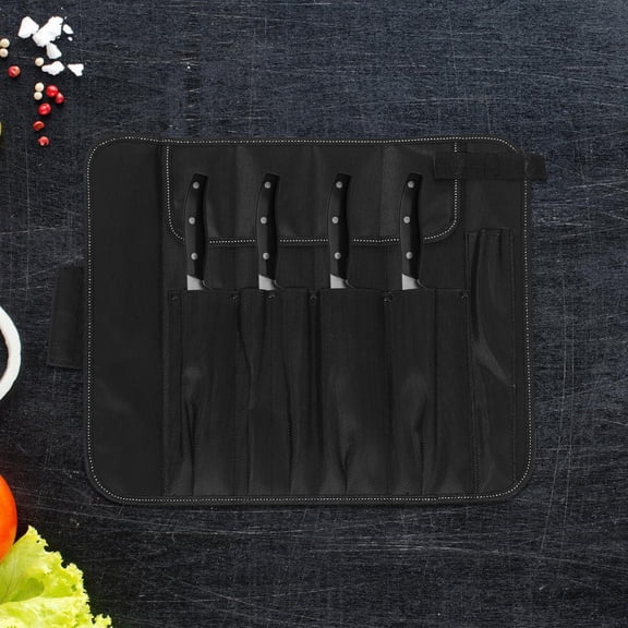 OUNONA Chef Cutter Roll Bag with Multiple Pockets for Secure and Convenient Cutter Storage and