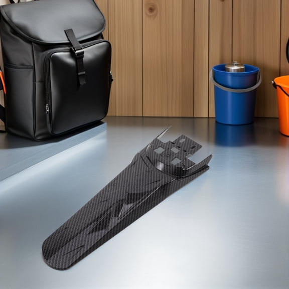 OUNONA Black Plastic Motorcycle Rear Mudguard Extended Splash Guard for Road and Dirt Bikes