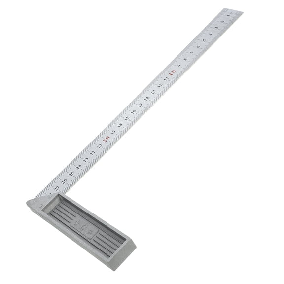 WEAVILUX metal precision ruler Right Angle Ruler Silver Metal 1Pack for Men