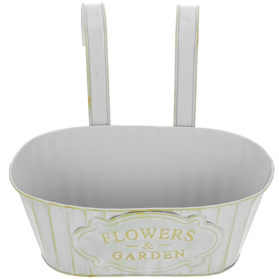 OUNONA Vacuum Iron Hanging Basin 28.00X15.00X12.00CM White