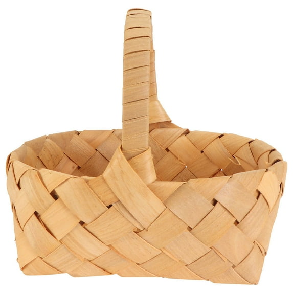 OUNONA Vegetable Basket Hand Woven Basket Wood Flower Holding Weddings 1Pack