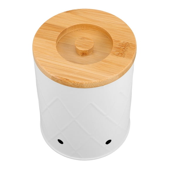 OUNONA Vegetable Storage Container Potato Onion Garlic Storage Canister With Bamboo Lid And Aerating Hole Pantry Organizer Jar For Kitchen