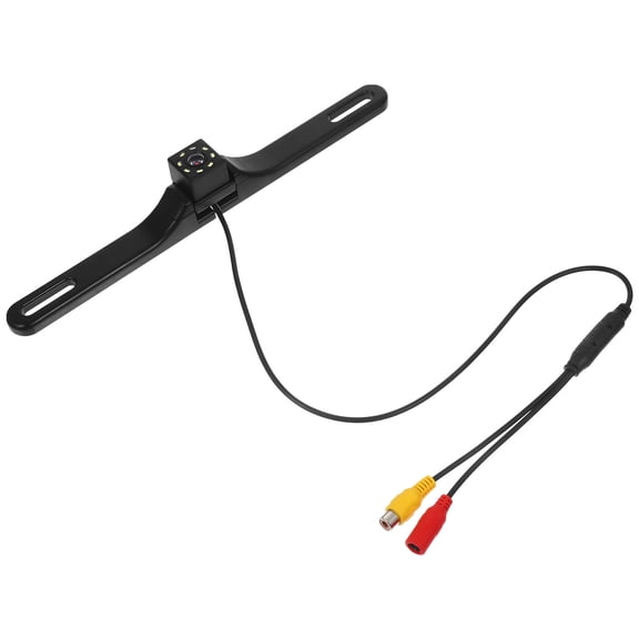 OUNONA Vehicle Backup Camera Splashproof 8 LED Lights for Clear Car Reverse Visibility Black