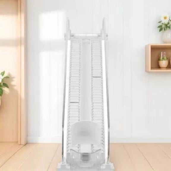 OUNONA Fridge Drinks Organizer Automatic Pusher Glide Shelf White ABS 1Pack