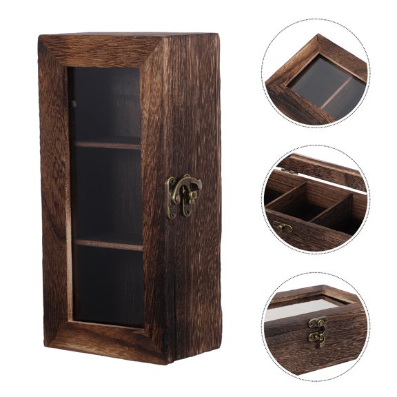 OUNONA Versatile Coffee Display Case for Models and Cosmetics Desk Organizer Sundries Box