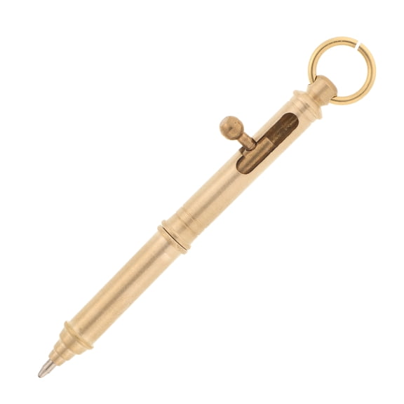 OUNONA Vintage Brass Gel Pen with Smooth Ink and Fine Craftsmanship for Everyday Writing and Office Use