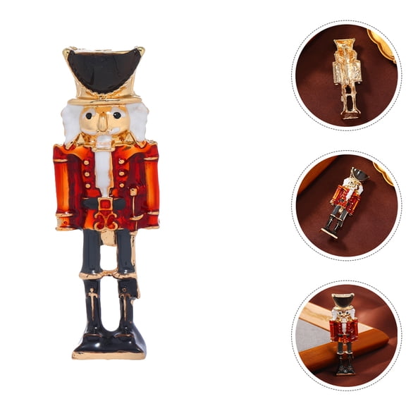 OUNONA Cute Nutcracker Brooch Multi Zinc Alloy for Any Outfit