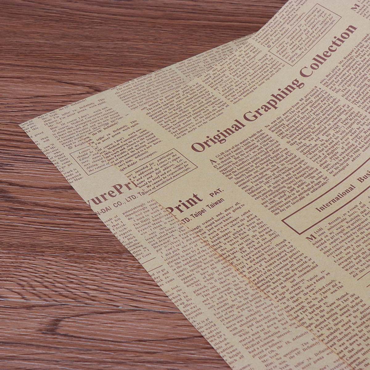 OUNONA Vintage Kraft Paper Wrapping Paper with Retro , Ideal for Flowers, , and Craft Projects