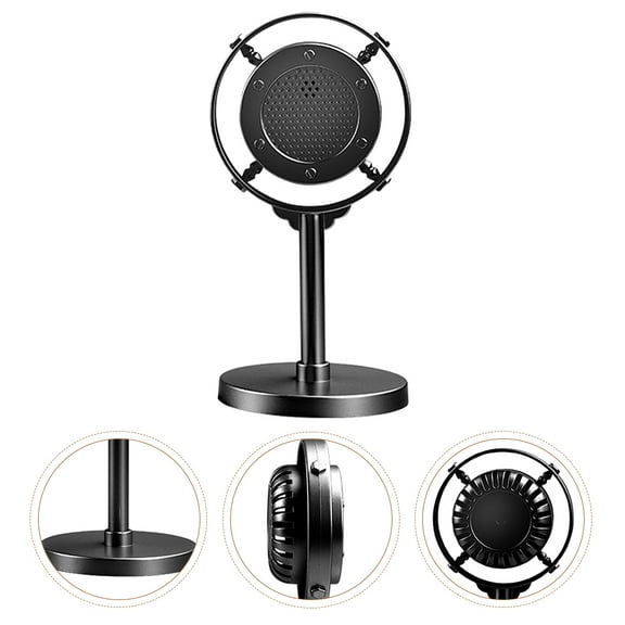 OUNONA Retro Style Condenser Microphone Prop Classic Mic Vintage Microphone Model