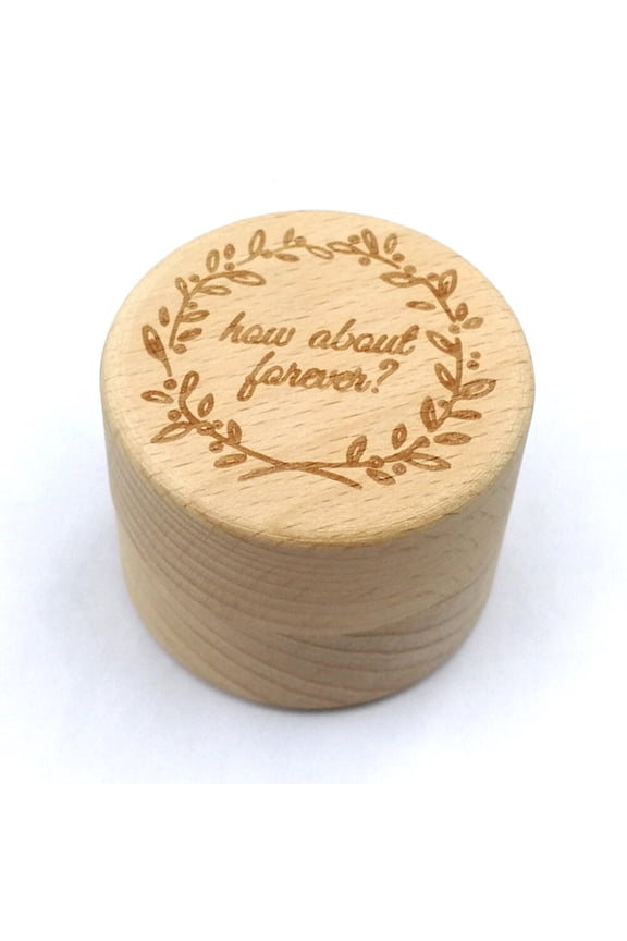 Wooden Ring Box Khaki Vintage Rustic Design Wedding Ring Holder Small Lightweight Storage