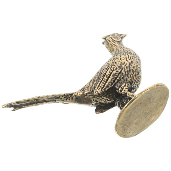 OUNONA Vivid Brass Animal Figurine Pheasant for Elegant Feng Shui and Decorative Display