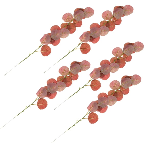 OUNONA 5Pcs Red Wear Resistant Faux Plant Small Decorative Tabletop Artificial Plant