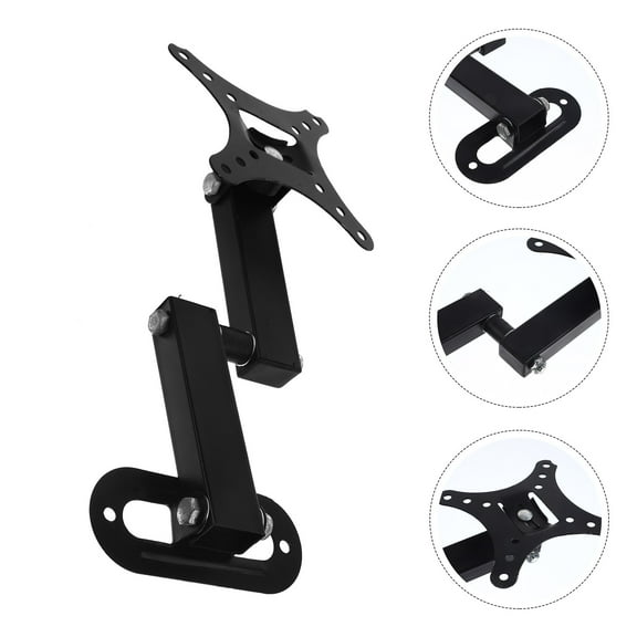 OUNONA Black Swivel TV Wall Mount Bracket with Cable for Enhanced Viewing