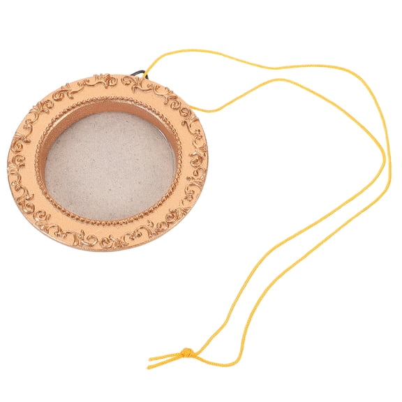 OUNONA Wall Decor Photo Frames Antique Gallery Picture Frames Round Golden 1Pcs For Office