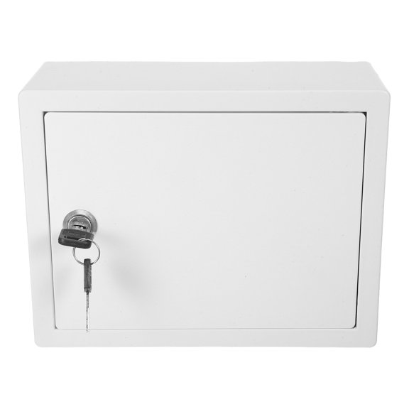 OUNONA Wall-Mounted Mailbox Lock Box, Beige Outdoor Mail Organizer for Porch, Bottle Storage, and Secure Use