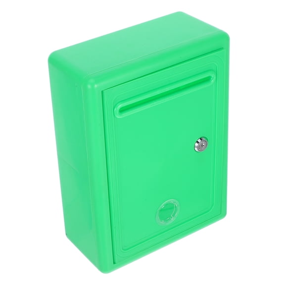 OUNONA Wall Mounted Lock Box with Slot Green Metal Collection Box for Secure Document Storage