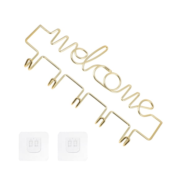 BALAHAPY Wall Mounted Hanging Hooks Golden For Porch 1 Set 13X6X1In