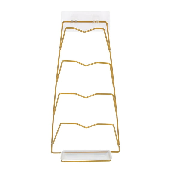 OUNONA  Wall with Pot Lid Storage Rack Kitchen Stand Wall-mounted Organizer