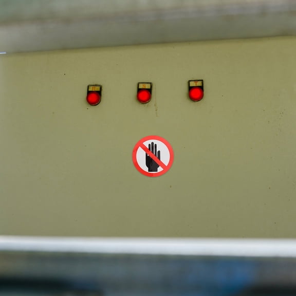 Tineasur Waterproof Do Not Touch Safety Signs Stickers for Baby Use Home Office Furniture Appliances Black PVC