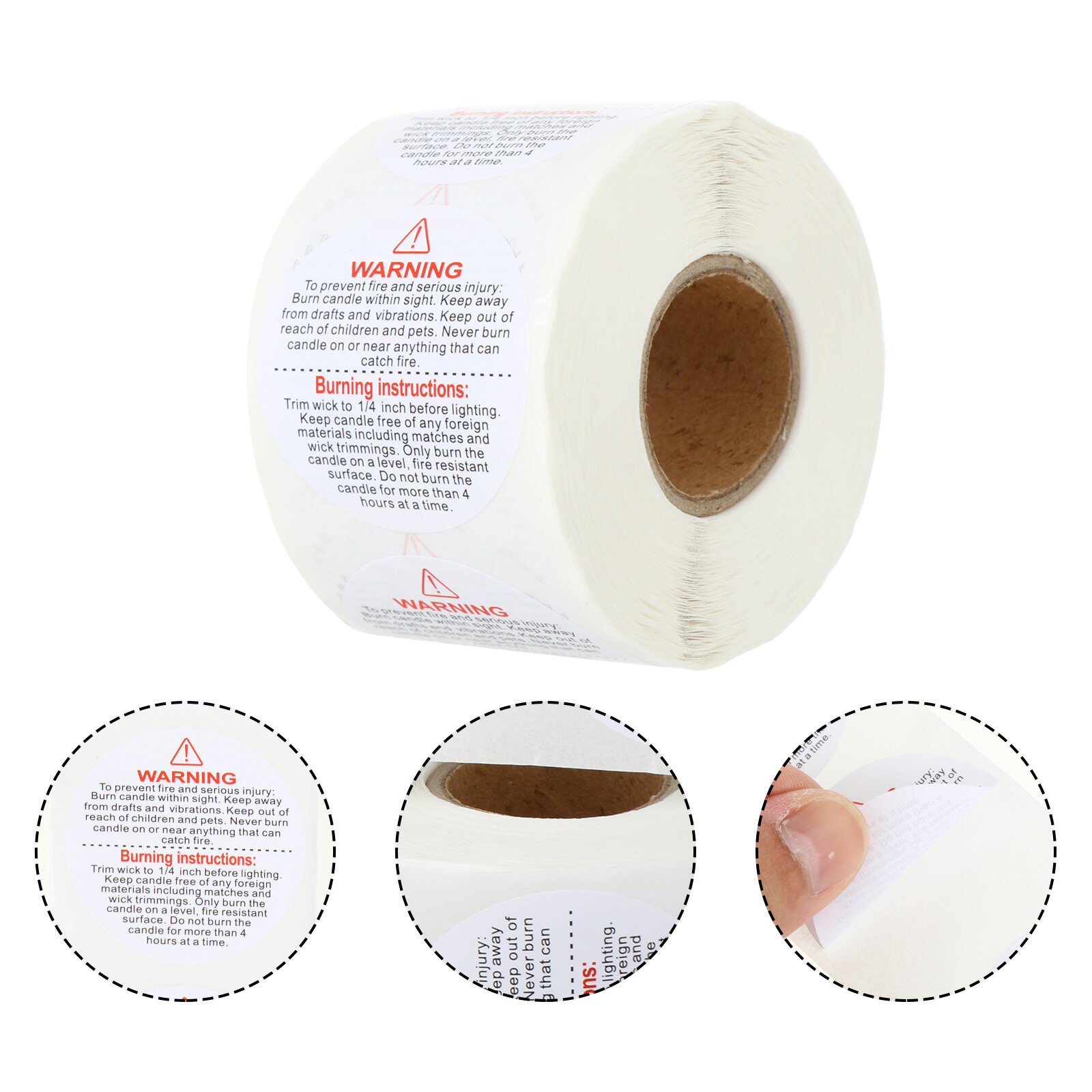 OUNONA Warning Stickers Candle Container Removable Decals - Walmart.com