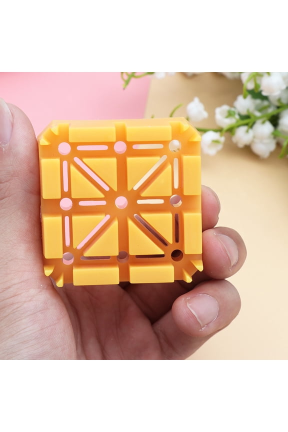 Yellow Watch Band Holder Stand with Multiple Slots for Durable Convenient Watch Band Support and Repair