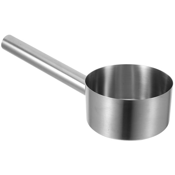 OUNONA Water Ladle Ring Ice Cream Scoop Spoon Tea Cup Drain Holder Silver