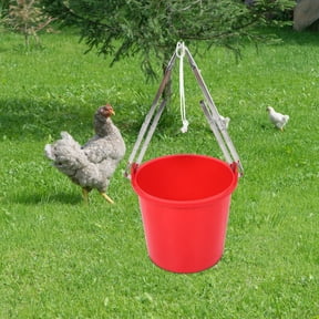 OUNONA Water Pail For Dogs Plastic Bucket With Stainless Steel Handle For Agriculture 2Pack