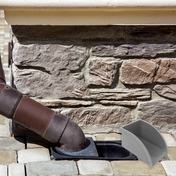 OUNONA Residential Downspout Water Splash Guard with Plastic Drainage Tray for Effective Rainwater Management