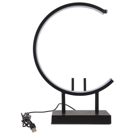 OUNONA Chinese Backflow Burner, Black, LED Light, Space-Saving Zen Design, USB Powered