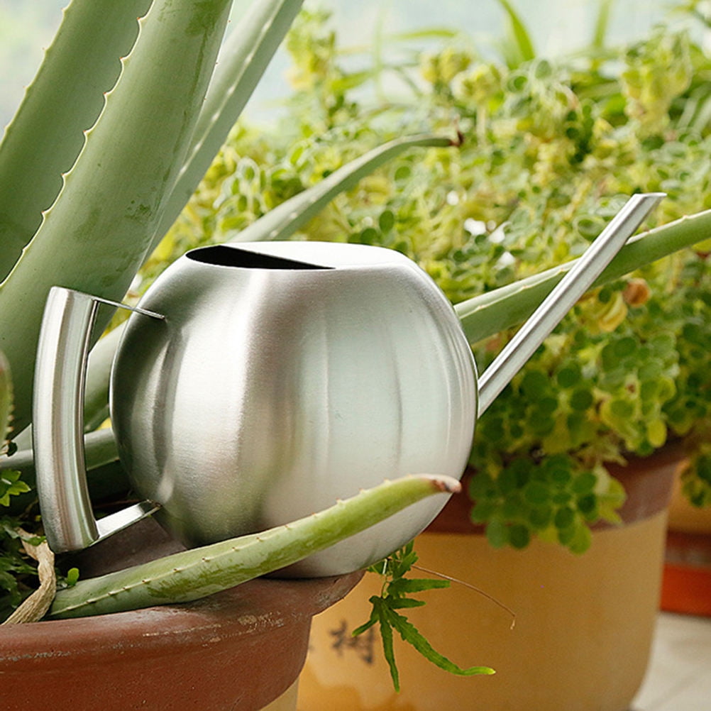 OUNONA Watering Can for Indoor Plants Outdoor Plant Watering Can Silver
