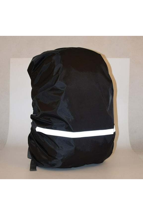 OUNONA Waterproof Backpack Rain Shield with Night Reflective Strip for Camping Outdoor Oxford Cloth Black Fits Most Sizes