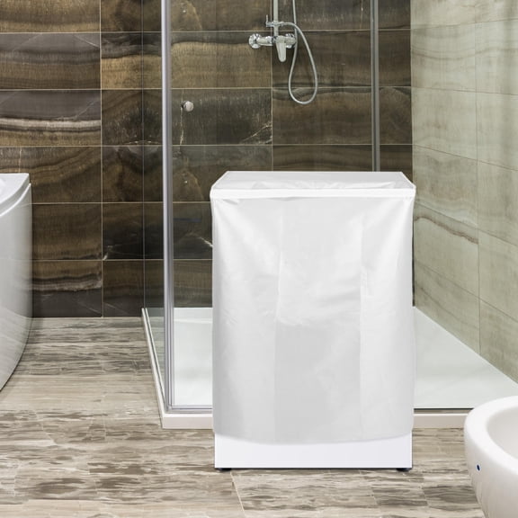 OUNONA Waterproof Laundry Machine Cover Silver Polyester For Sun Exposure 1Pcs