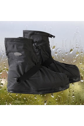 Black Shoe Covers with Zipper Closure, Non- for Rain, Mud, Snow Outdoor Activities