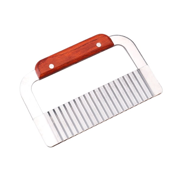 OUNONA Wavy Crinkle Vegetable Cutter, French Fry Slicer and Salad Chopper, Kitchen Tool for Crispy Fries and Salad Prep