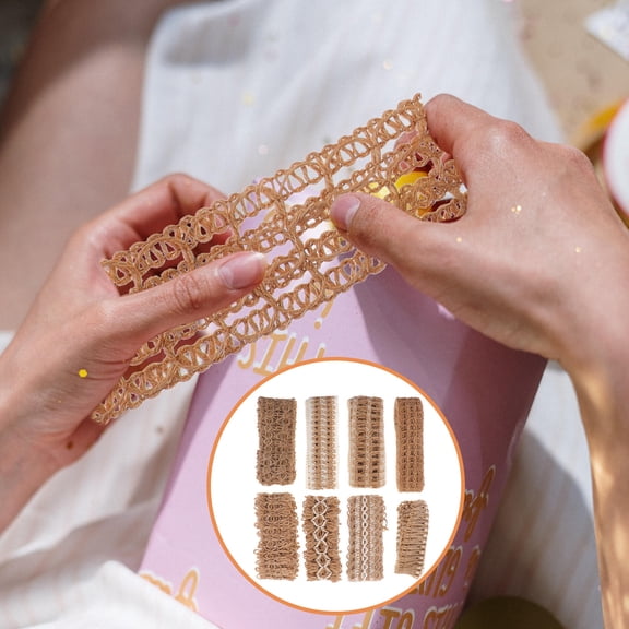 OUNONA Wear Resistant Assorted Color Jute Ribbon Decorative Wrapping Ribbon for Crafts