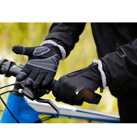 OUNONA Outdoor Gloves with Windproof, Breathable Fabric and Touchscreen Compatibility for Cycling and Sports