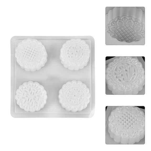 OUNONA Wear Resistant White PP Cookie Mold Household Chocolate Mold with Concave Convex Texture