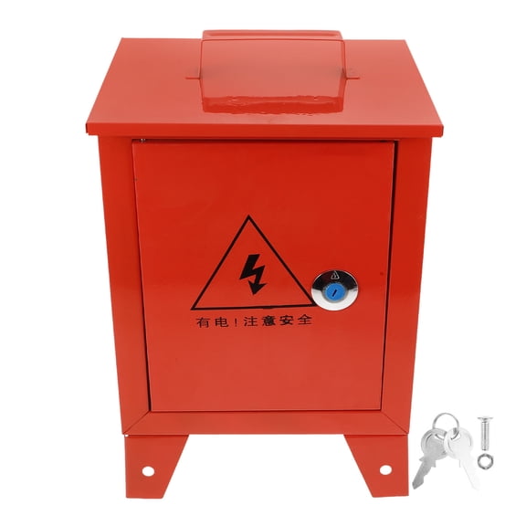 NUOLUX Red Outdoor Breaker Box Metal Electrical Panel Box Cover Weatherproof Design