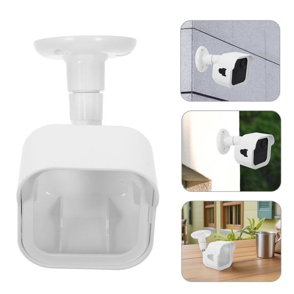 OUNONA White Plastic Weatherproof Rain Cover for Outdoor Security Cameras Protective Shield