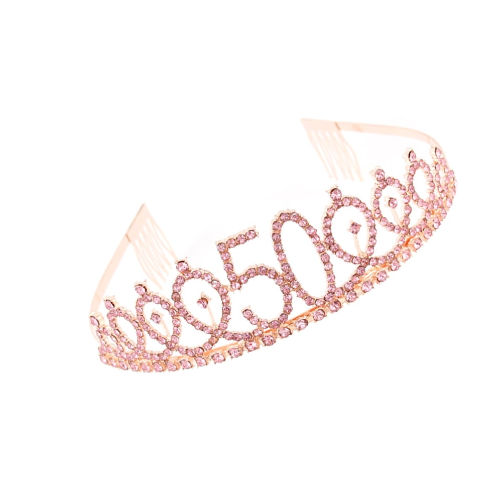 OUNONA Wedding Headpiece 60th Different Number Crown Decorative Hair Woman Bride