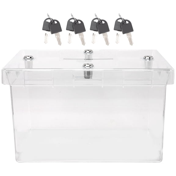 OUNONA Acrylic Wedding Keepsake Box with Lockable Design for Cards and Mementos, 1 Piece