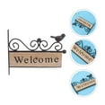thumbnail image 1 of OUNONA Welcome Wall Adornment Wooden Iron Bird Wall Ornament for Cafe Store Shop, 1 of 8