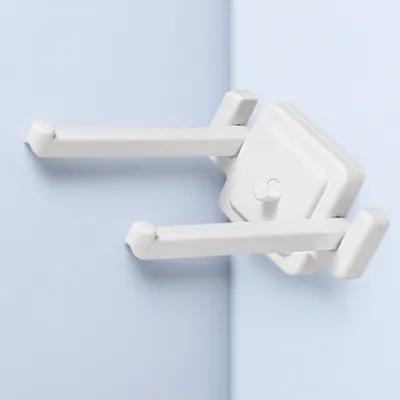 OUNONA White Headband Storage Stand with Nail-Free Adhesive Wall Mount for Hair Accessory Organizer and Display