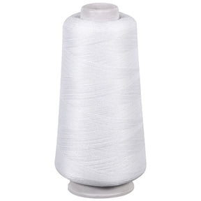 OUNONA Durable Polyester Sewing Thread White Bleached for Garments and Home Textiles