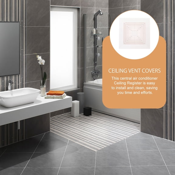 OUNONA White Ceiling Register Grille for Air Conditioning High Performance Vent Cover